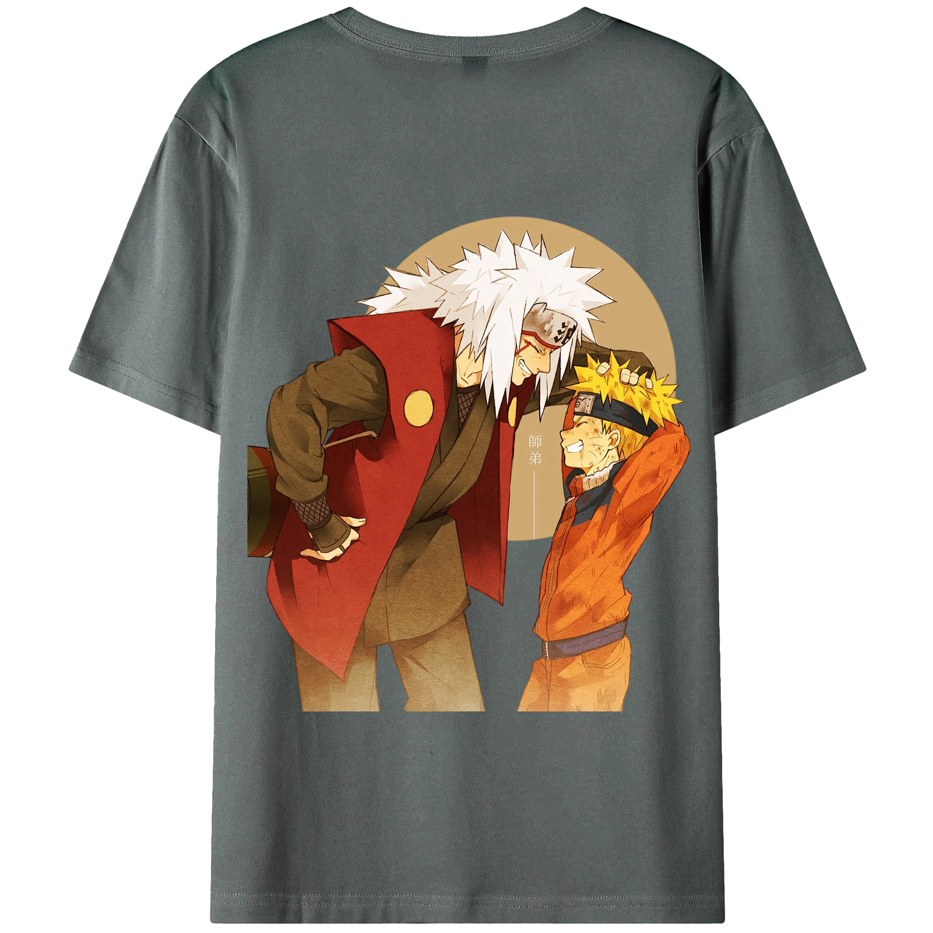 （画像用） NARUTO -ナルト- 自来也（じらいや） Jiraiya 綿100％半袖Tシャツ（背面プリント）